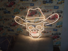 Load image into Gallery viewer, Skull Neon Sign, Skeleton Neon sign, Skull and Crossbones Neon sign, Pirate Skull Neon sign, Death&#39;s Head Neon sign
