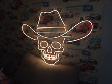 Load image into Gallery viewer, Skull Neon Sign, Skeleton Neon sign, Skull and Crossbones Neon sign, Pirate Skull Neon sign, Death&#39;s Head Neon sign
