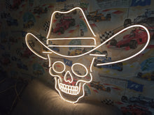 Load image into Gallery viewer, Skull Neon Sign, Skeleton Neon sign, Skull and Crossbones Neon sign, Pirate Skull Neon sign, Death&#39;s Head Neon sign
