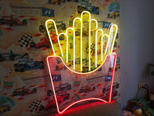 Load image into Gallery viewer, French fries neon sign, Fast food neon sign, Neon sign shaped like cup with fries, French fries LED sign, Neon light potato fries sign
