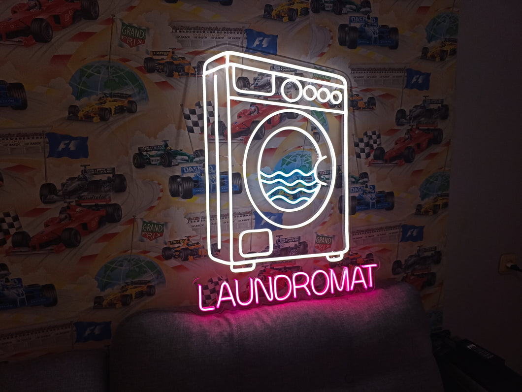 Laundry neon sign, laundromat neon sign, open laundry sign, wash and fold neon sign, self service laundry sign, coin laundry neon sign, dry cleaning neon sign, laundry room neon light, laundry open sign, neon laundry light