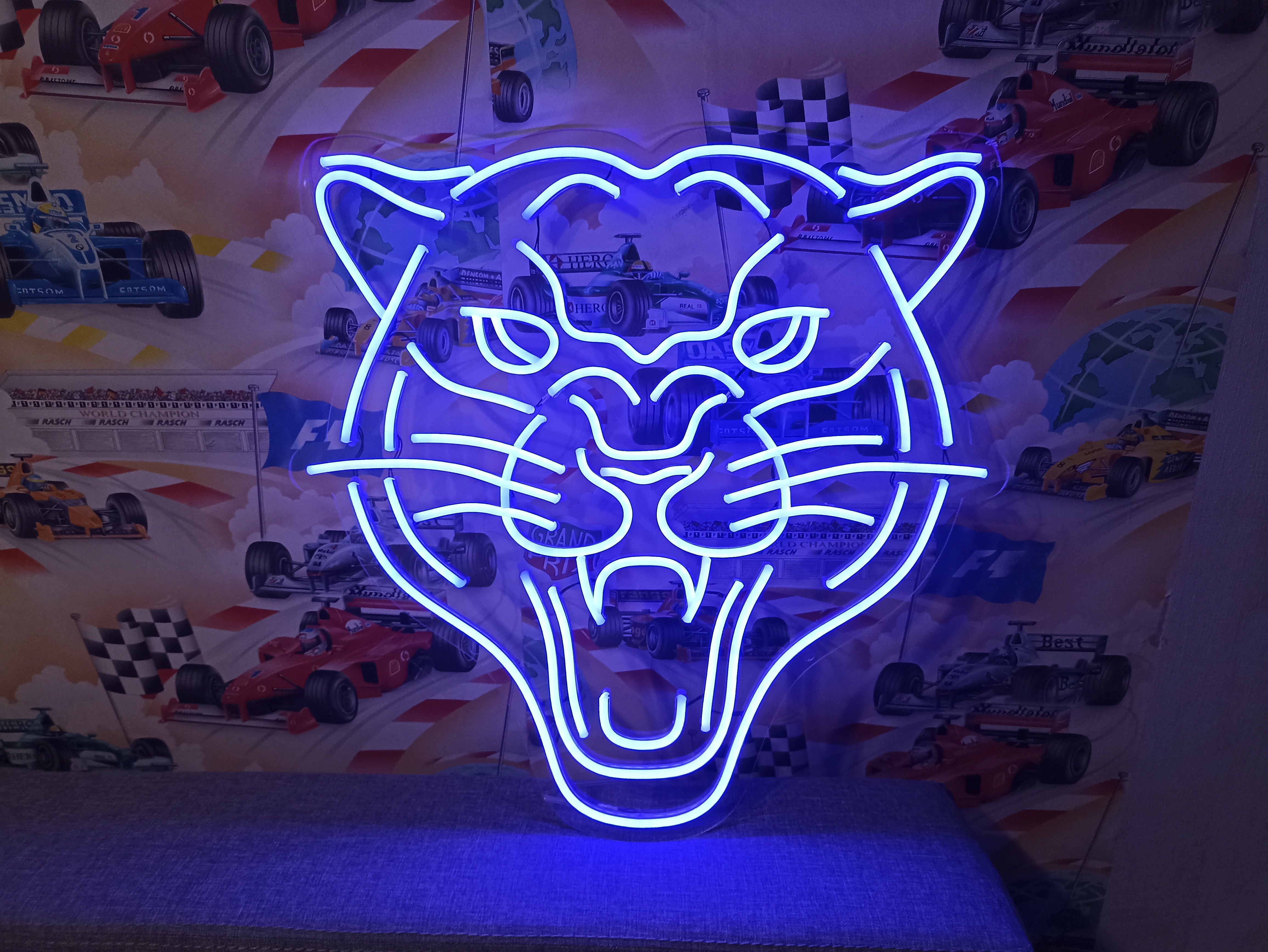 Panther cat neon sign, LED Panther head neon sign, animal neon sign, a ...