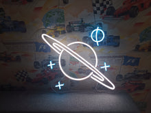 Load image into Gallery viewer, Planet saturn Neon Sign, Saturn Planet neon sign, Planet Galaxy Neon Signs, Space led neon sign, custom Saturn led decor, Space led neon
