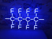 Load image into Gallery viewer, Molecule neon Sign, Neon sign Teflon Symbol, tetrafluoroethylene Molecule neon Sign
