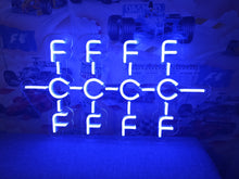 Load image into Gallery viewer, Molecule neon Sign, Neon sign Teflon Symbol, tetrafluoroethylene Molecule neon Sign
