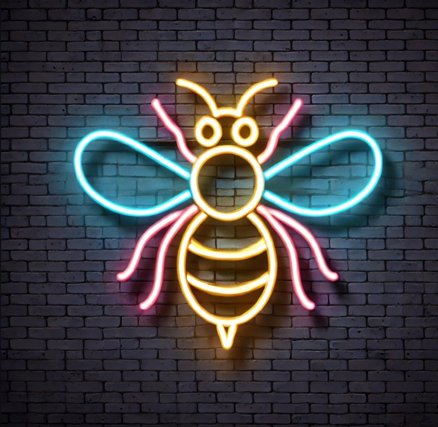 Bee neon sign, Honey neon sign, baby decor, Housewarming bedroom decor lamp, Nursery led neon sign (Copy)