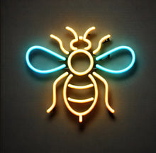 Load image into Gallery viewer, Bee neon sign, Honey neon sign, baby decor, Housewarming bedroom decor lamp, Nursery led neon sign
