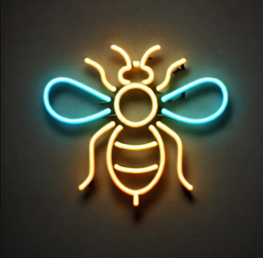 Bee neon sign, Honey neon sign, baby decor, Housewarming bedroom decor lamp, Nursery led neon sign