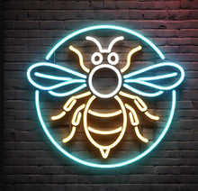 Load image into Gallery viewer, Bee neon sign, Honey neon sign, baby decor, Housewarming bedroom decor lamp, Nursery led neon sign
