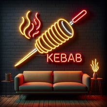 Load image into Gallery viewer, Kebab neon Sign, Neon Doner Sign, Neon Vertical Rotating Shawarma Sign

