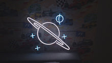 Load and play video in Gallery viewer, Planet saturn Neon Sign, Saturn Planet neon sign, Planet Galaxy Neon Signs, Space led neon sign, custom Saturn led decor, Space led neon
