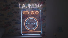 Load and play video in Gallery viewer, Laundry neon sign, laundromat neon sign, open laundry sign, wash and fold neon sign, self service laundry sign, coin laundry neon sign, dry cleaning neon sign, laundry room neon light, laundry open sign, neon laundry light
