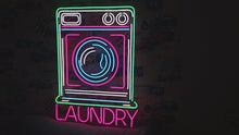 Load and play video in Gallery viewer, Laundry neon sign, laundromat neon sign, open laundry sign, wash and fold neon sign, self service laundry sign, coin laundry neon sign, dry cleaning neon sign, laundry room neon light, laundry open sign, neon laundry light
