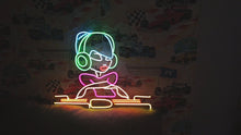 Load and play video in Gallery viewer, Dj neon sign, music neon sign, live music neon sign, woman dj neon sign, gift for dj neon sign
