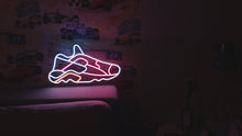 Load and play video in Gallery viewer, Neon sport Shoe Sign, Sneaker Neon Sign, Neon sports shoe signage, Athletic footwear neon sign, Neon sneaker logo, Running shoe neon light

