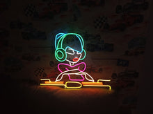 Load image into Gallery viewer, Dj neon sign, music neon sign, live music neon sign, woman dj neon sign, gift for dj neon sign
