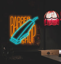 Load image into Gallery viewer, Barbershop neon sign, barbershop led neon sign, salon neon sign, barber neon lights, bespoke neon sign

