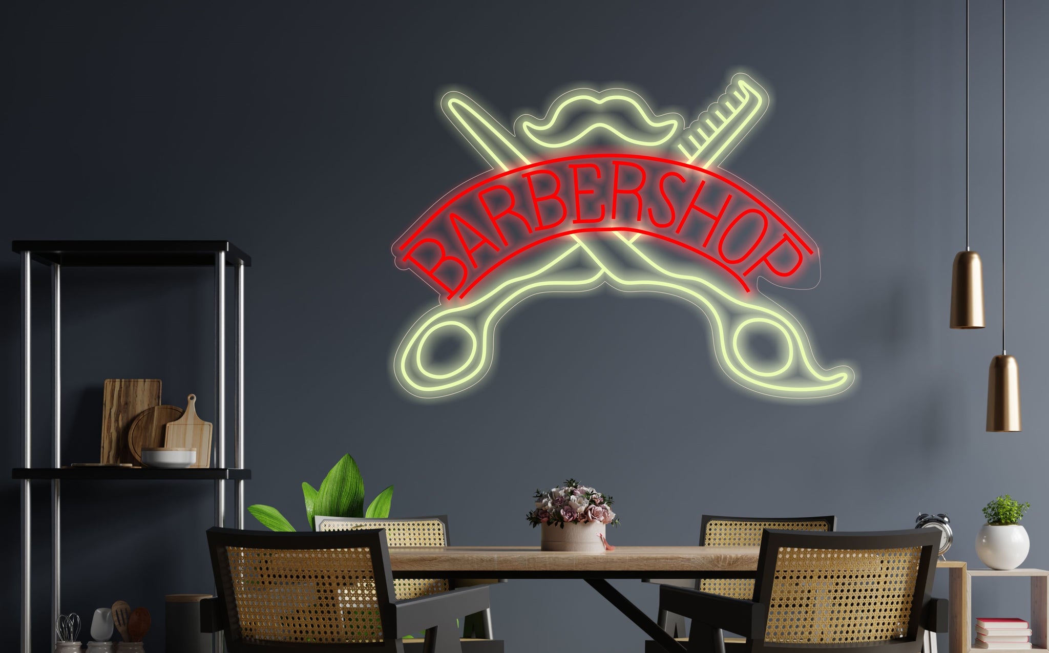 Barber shop led sign cheap