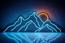 Load image into Gallery viewer, Mountain neon sign, wall art, landscape, bedroom Sign neon art, Mountain Art Light Sign, Led light Wall Decor decor, Custom Neon Sign
